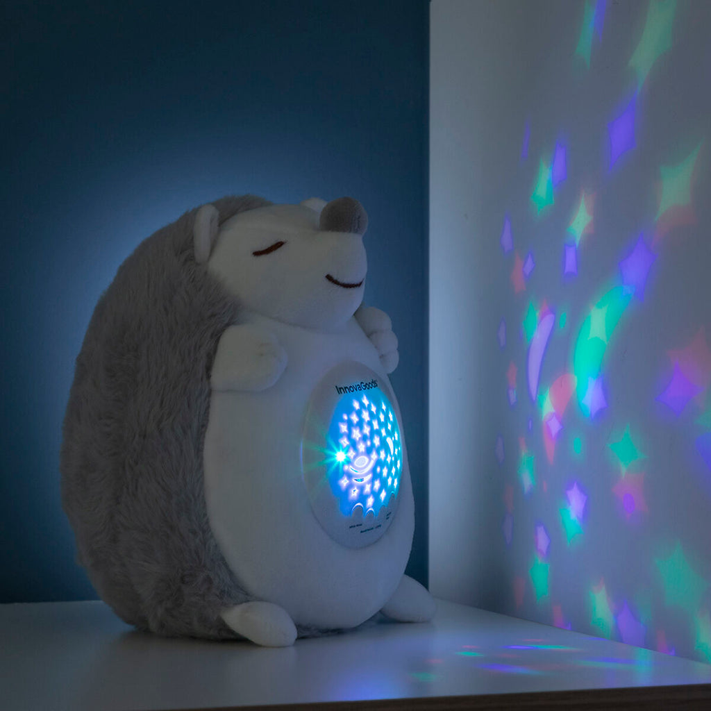 Innovagoods Hedgehog Knuffel Met Witte Ruis En Nachtlampprojector Spikey Innovagoods
