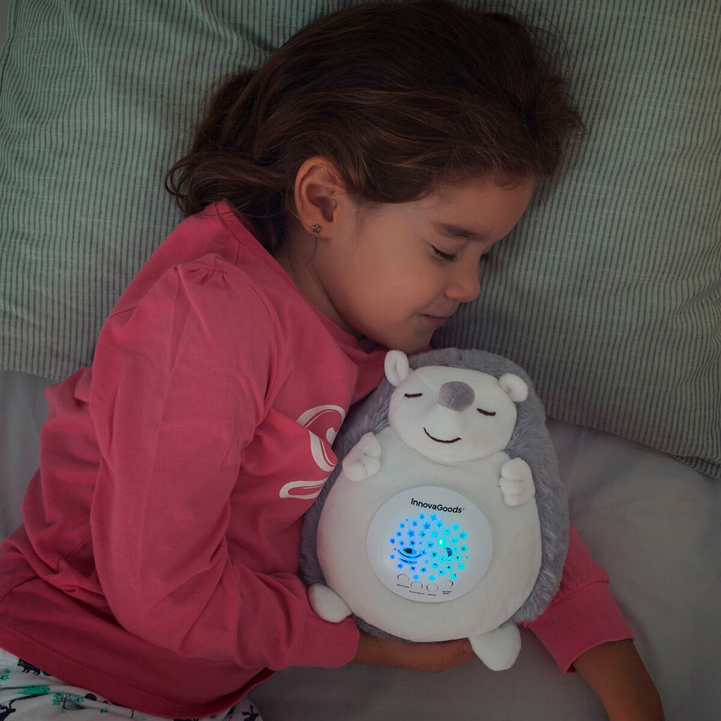 Innovagoods Hedgehog Knuffel Met Witte Ruis En Nachtlampprojector Spikey Innovagoods